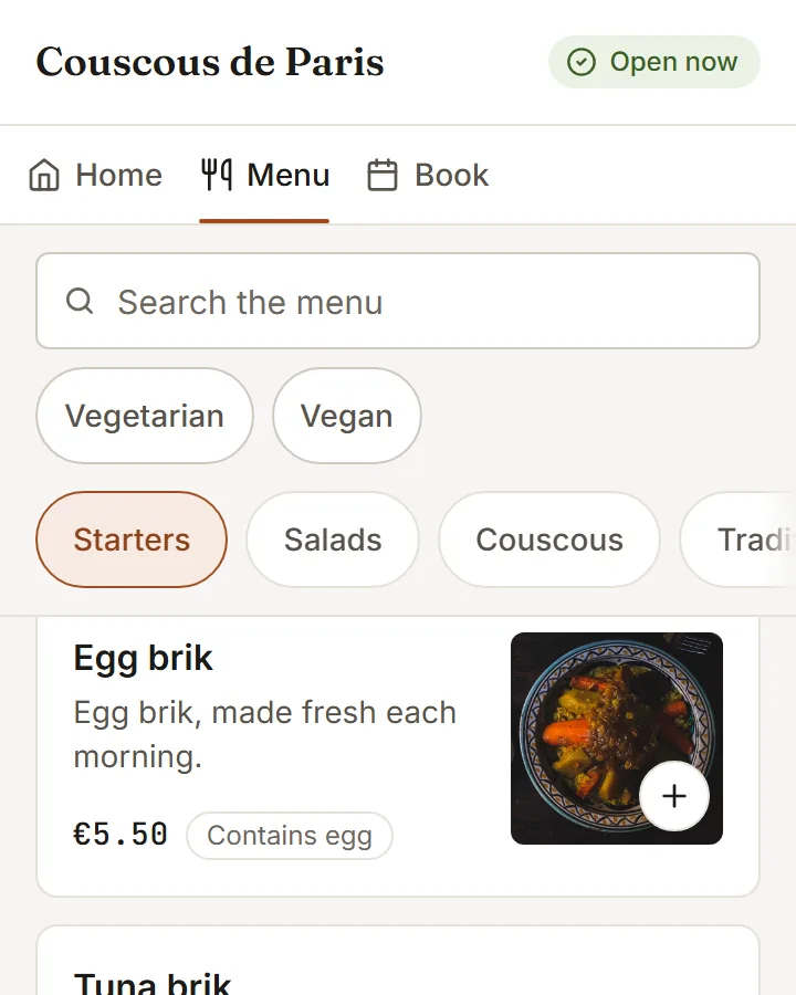 Online ordering