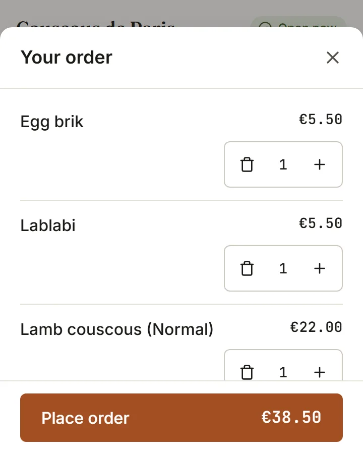 QR ordering